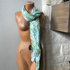 Silk watercolor scarf